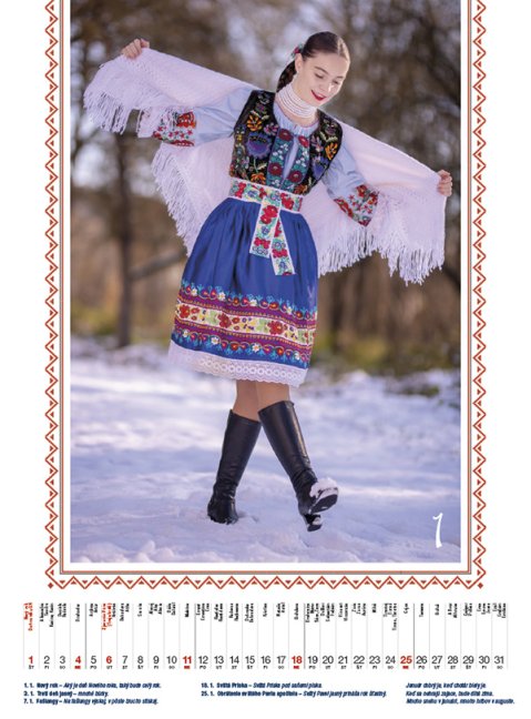 Nástenný kalendár SLOVENSKÝ FOLKLÓR 2026 (NK-11)