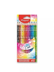 Pastelky trojhranné MAPED "COLOR`PEPS MINI CUTE", 12 ks