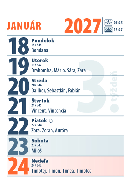 Stolový kalendár MINIKALENDÁR 2027 (SK-10)