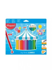 Farebné ceruzky trojhranné MAPED JUMBO Color' Peps 24ks