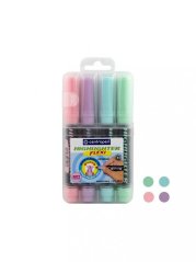 Zvýrazňovač CENTROPEN 8542 FLEXI PASTEL - sada 4 ks