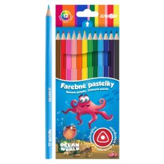 Pastelky Ocean World trojhranné - sada 12 ks
