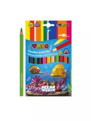 Pastelky Ocean World trojhrané JUMBO 12 ks