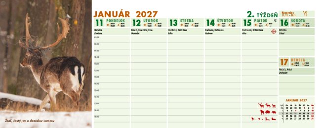 Stolový kalendár POĽOVNÍK 2027 (SK-03)