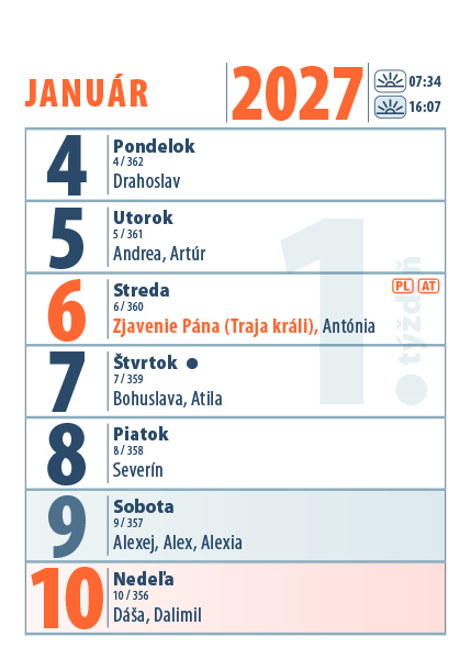 Stolový kalendár MINIKALENDÁR 2027 (SK-10)