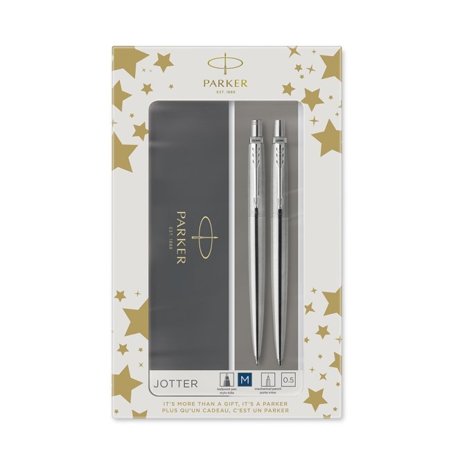 Parker Jotter Stainless Steel CT sada, guličkové pero a mechanické ceruzka