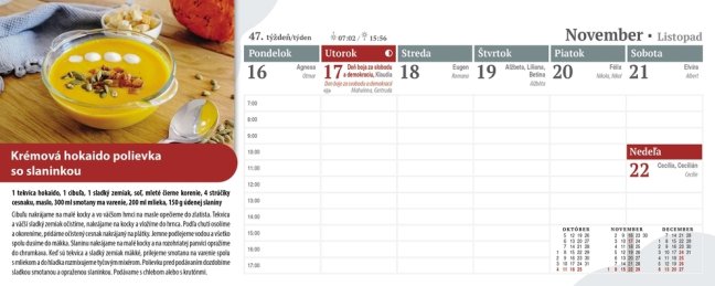 Stolový kalendár KUCHÁRKA 2026 (SK-05)