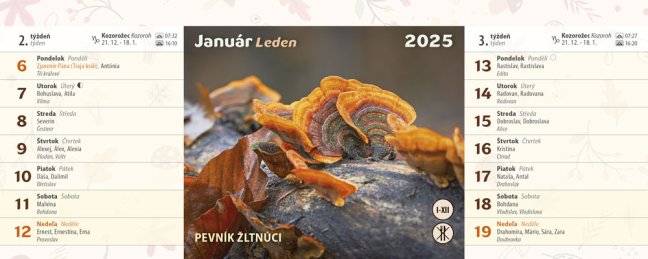 Stolový kalendár HUBY 2025 (SK-13)