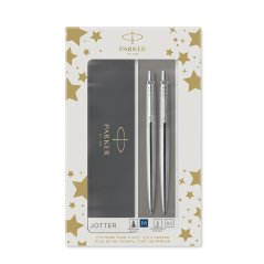 Parker Jotter Stainless Steel CT sada, guličkové pero a mechanické ceruzka