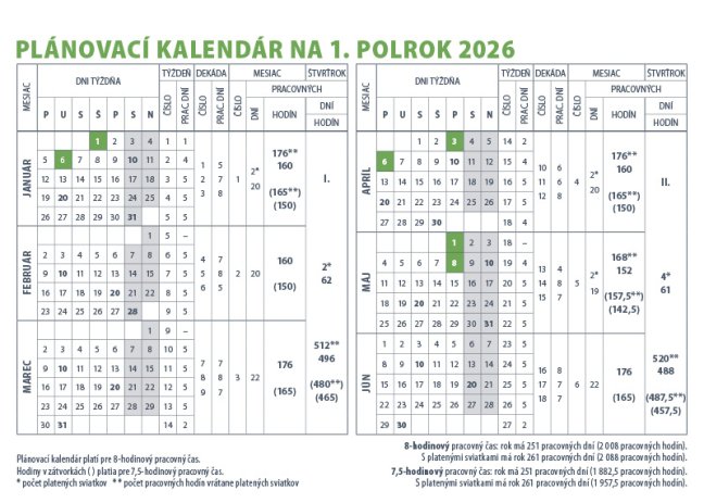 Stolový kalendár PRACOVNÝ MALÝ 2026 (SK-09)