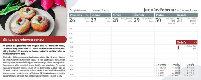 Stolový kalendár KUCHÁRKA 2026 (SK-05)