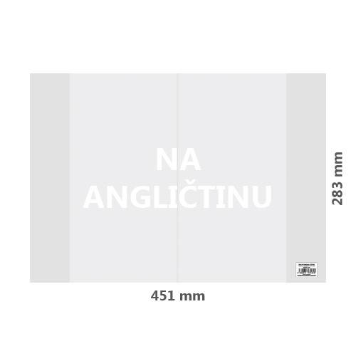 Obal na Angličtinu PVC 451x283 mm, hrubý/transparentný