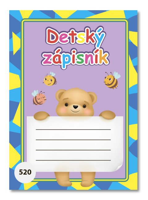 Školský zošit A5, 20-listový, čistý (520) – MEDVEDÍK - Balenie: 10 ks (zľava 5%)