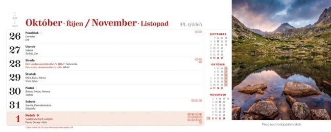 Stolový kalendár VYSOKÉ TATRY 2026 (SK-02)