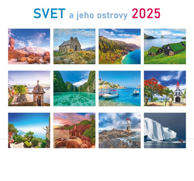 Nástenný kalendár SVET A JEHO OSTROVY 2025 (NK-07)