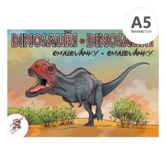 Omaľovanka A5 LUX - Dinosaury