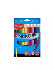 Pastelky trojhranné MAPED "COLOR`PEPS", 18 ks