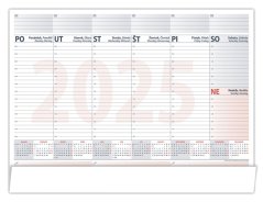 Pracovná podložka s kalendáriom 2025