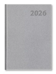 Denný diár Manager 2026 - strieborný (D-01)