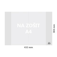 Obal na zošit A4 PVC 432x304 mm, hrubý/transparentný