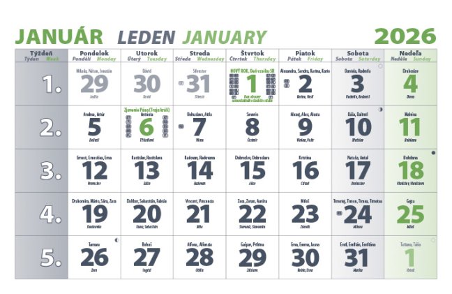 Nástenný kalendár 3-ŠPIRÁLOVÝ 2026 - Pobrežie (NK-10)