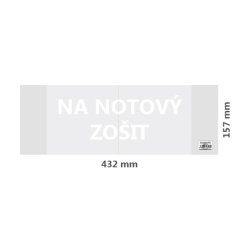 Obal na notový zošit PVC 432x157 mm, hrubý/transparentný