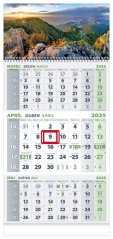 Nástenný 3 Mesačný kalendár - HORY 2025 (NK-05)