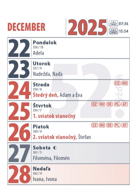 Stolový kalendár MINIKALENDÁR 2026 (SK-10)