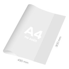 Obal na zošit A4 PVC 432x304 mm, hrubý/transparentný