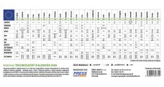 Nástenný kalendár 3-ŠPIRÁLOVÝ 2026 - Biely (NK-10)