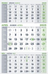 Nástenný 3 Mesačný kalendár 2025 -  BIELY (NK-05)