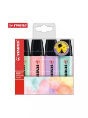 Zvýrazňovač STABILO BOSS ORIGINAL PASTEL, sada 4 ks