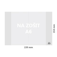 Obal na zošit A6 PVC 220x154 mm, hrubý/transparentný