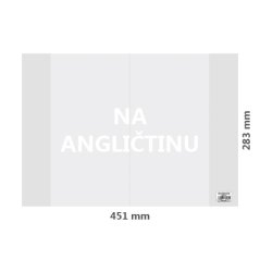 Obal na Angličtinu PVC 451x283 mm, hrubý/transparentný