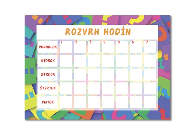 Rozvrh hodín A5