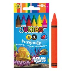 Voskovky Ocean World trojhranné JUMBO 12 ks