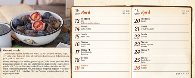 Stolový kalendár RECEPTY STAREJ MAMY 2026 (SK-16)