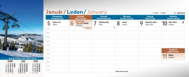 Stolový kalendár SLOVENSKO 2026 (SK-01)