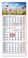 Nástenný 3 Mesačný kalendár - LÚKA 2026 (NK-05)