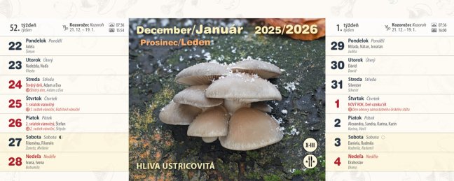 Stolový kalendár HUBY 2026 (SK-13)