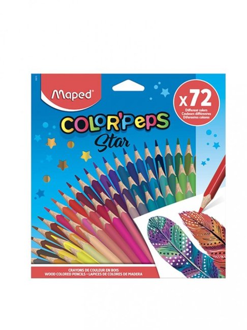 Farebné pastelky trojhranné MAPED "COLOR PEPS STAR" 72ks