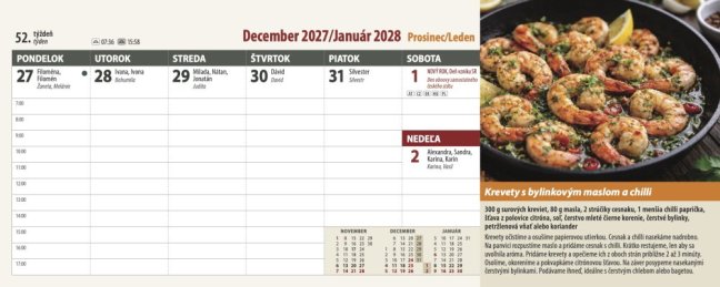 Stolový kalendár KUCHÁRKA 2027 (SK-05)