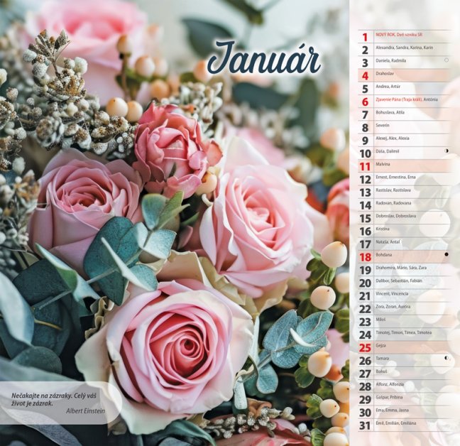 Nástenný kalendár KVETY 2026 (NK-06)
