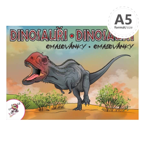 Omaľovanka A5 LUX - Dinosaury