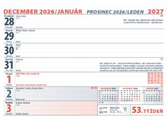 Stolový kalendár PRACOVNÝ MALÝ 2027 (SK-09)