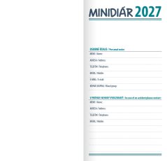 Minidiár MESAČNÝ 2027 - modrý (D-04)