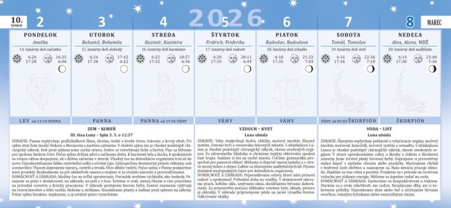 Stolový kalendár LUNÁRNY 2026 (SK-07)
