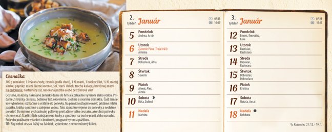 Stolový kalendár RECEPTY STAREJ MAMY 2026 (SK-16)