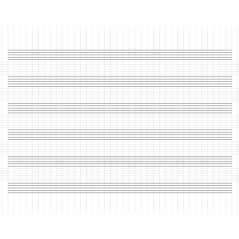 Školský zošit notový, 8-listový s päťlinajkovou osnovou
