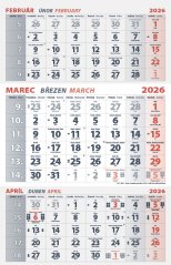 Nástenný 3 Mesačný kalendár - LÚKA 2026 (NK-05)